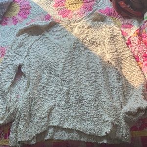 Oversized free people chunky cream sweater